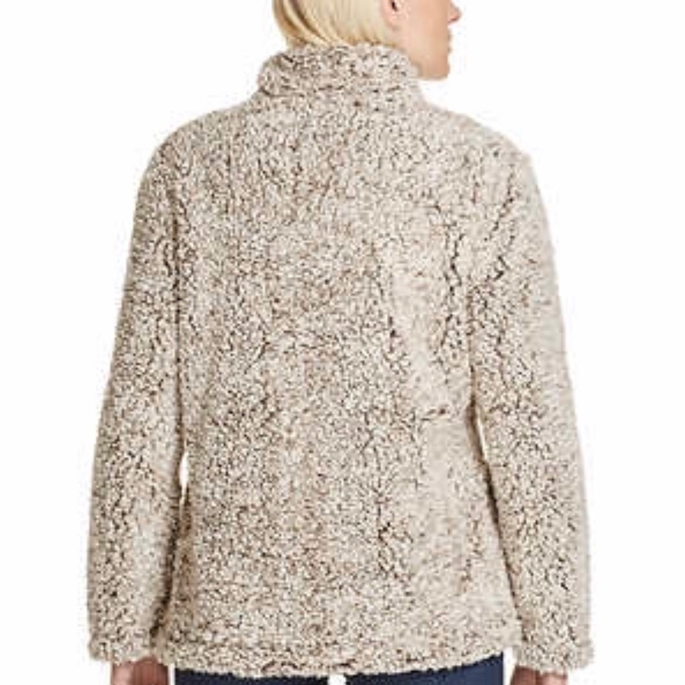 Sherpa Teddy Bear Jacket Plush Soft W/ Pockets NWT - Picture 4 of 8
